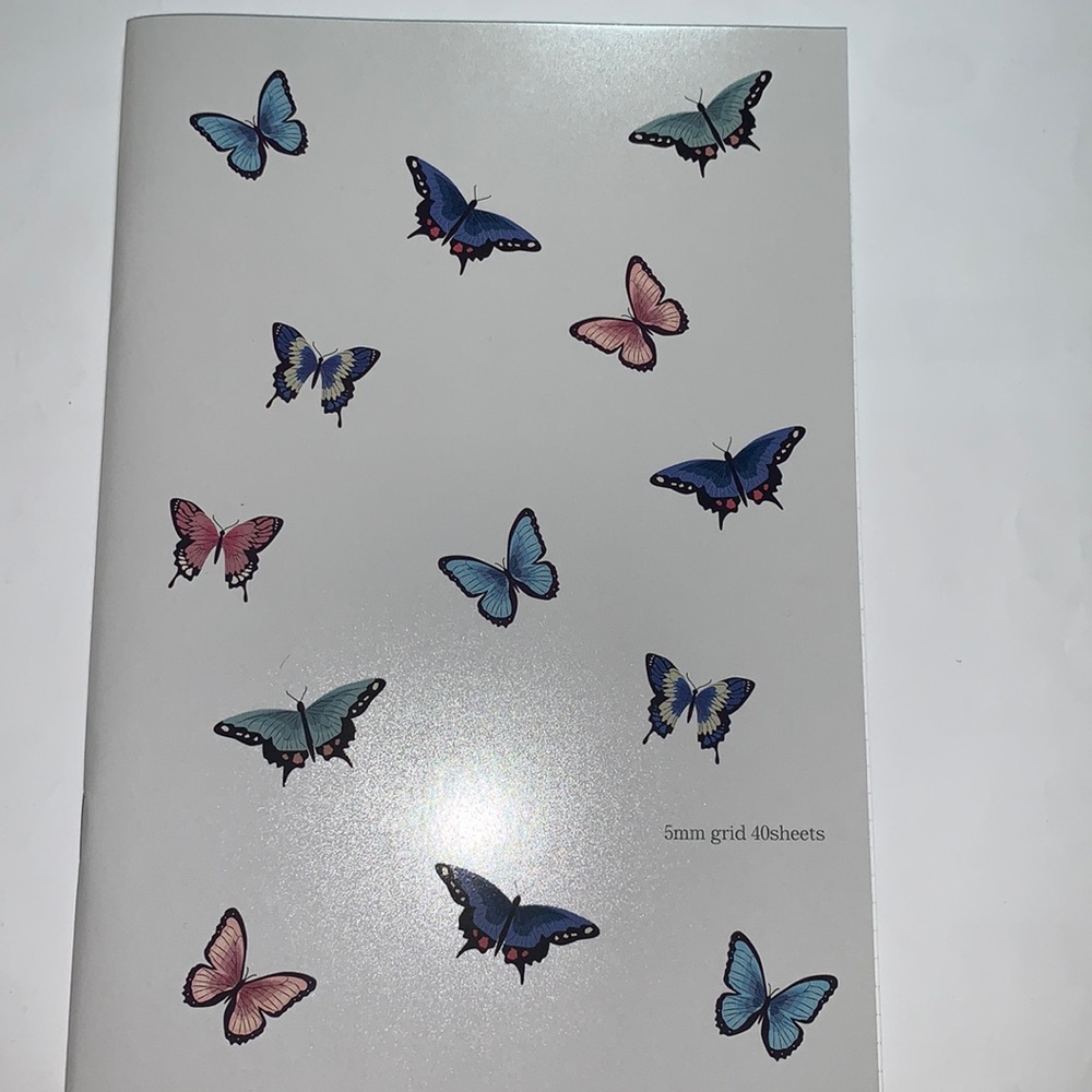 Butterfly 5mm grid notebook